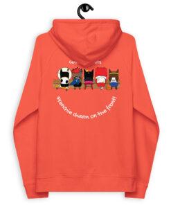 Unisex ECO Hoodie back orange