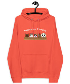 Unisex ECO Hoodie front orange