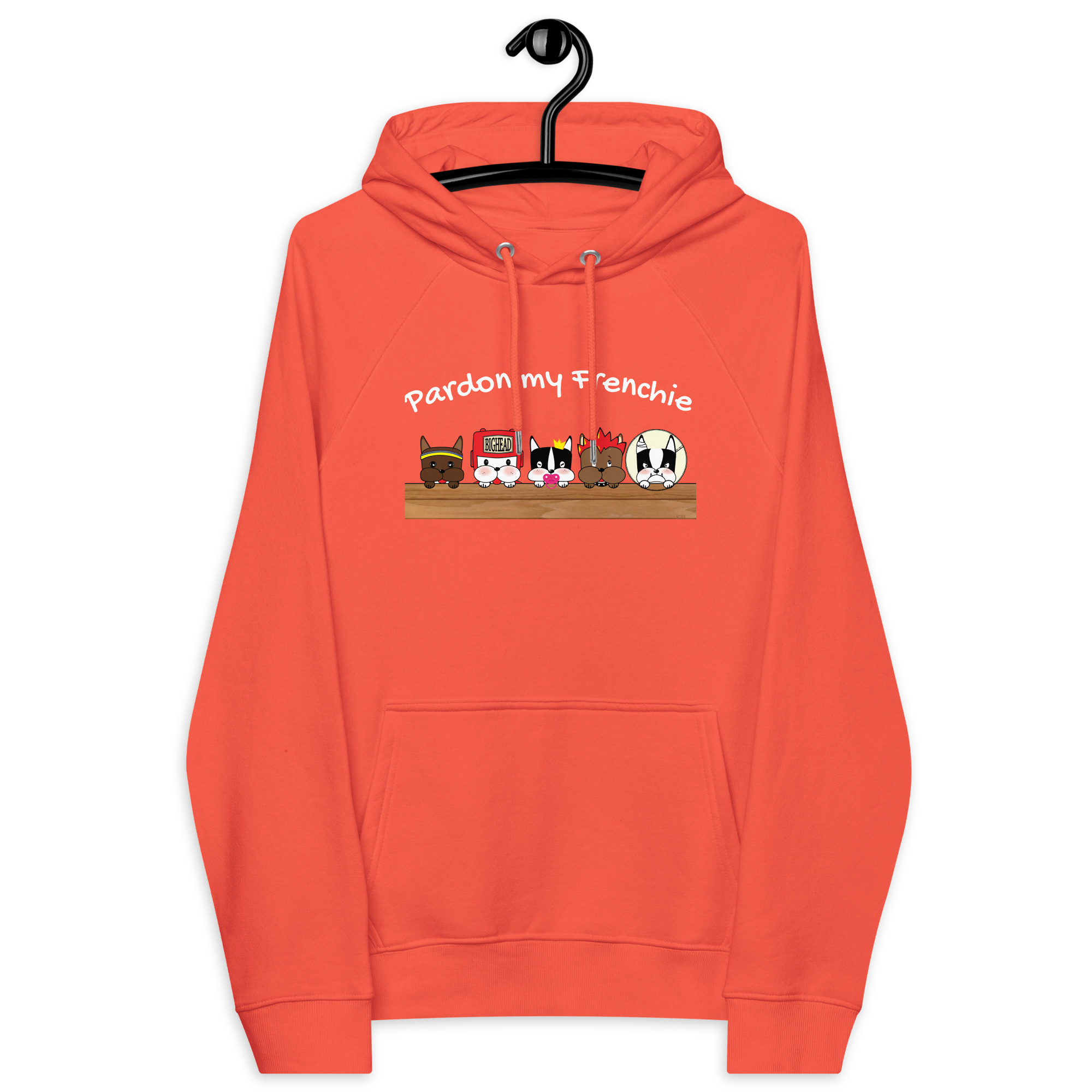 Unisex ECO Hoodie front orange