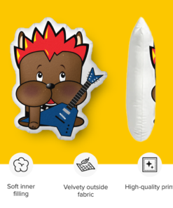 Alternative view of Blaze Shaped Pillow - Soft and Colorful Cushion for Snuggling