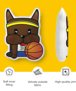 Alternative view of Dunken Dazzle Shaped Pillow - Soft and Colorful Cushion for Snuggling