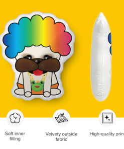 Alternative view of HiHop Don Shaped Pillow - Soft and Colorful Cushion for Snuggling